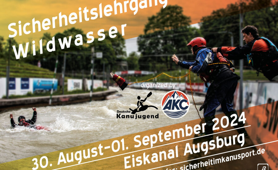 Plakat Sicherheitslehrgang Wildwasser 2024